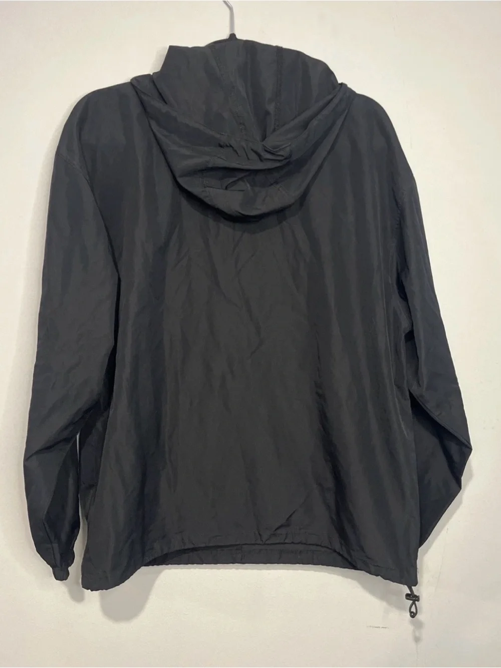 Champion Men’s Black Stadium Packable Hooded Pullover Windbreaker Jacket Size M